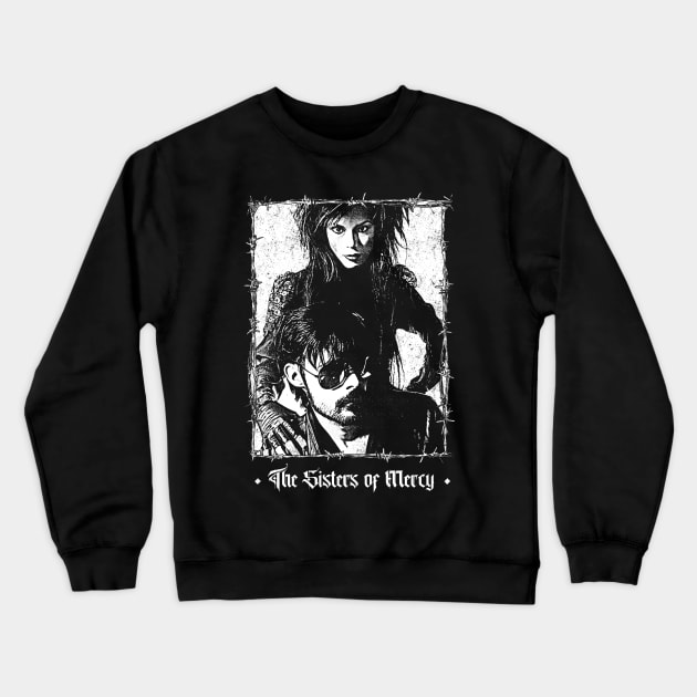 The Sisters Of Mercy /  Gothic Fan Art Design Crewneck Sweatshirt by DankFutura